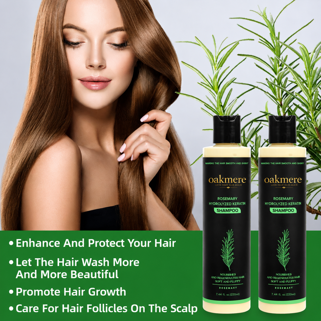 Oakmere® Rosemary Shampoo | Hair Growth & Scalp Treatment